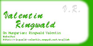 valentin ringwald business card